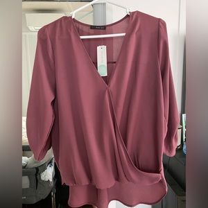 Brand New West Kei Dark Pink/Plum Blouse - S